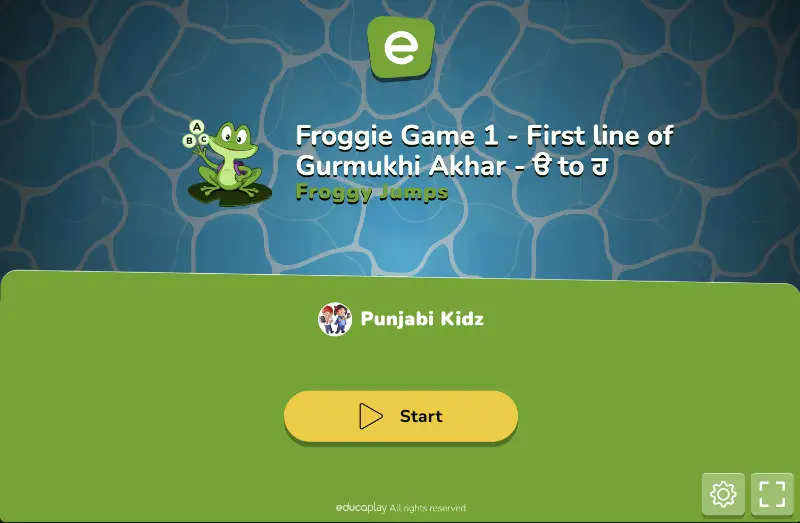 Froggie Game PunjabiKidz